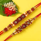 2 Stone Work Rakhis and Choco Swiss Jingles Box online'