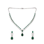 Nuyug Celestial Emerald Cubic ZIrcon Necklace Set