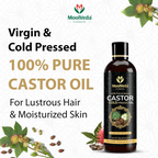 Moolveda Pure Cold Pressed Castor Hair Oil For Hair Growth