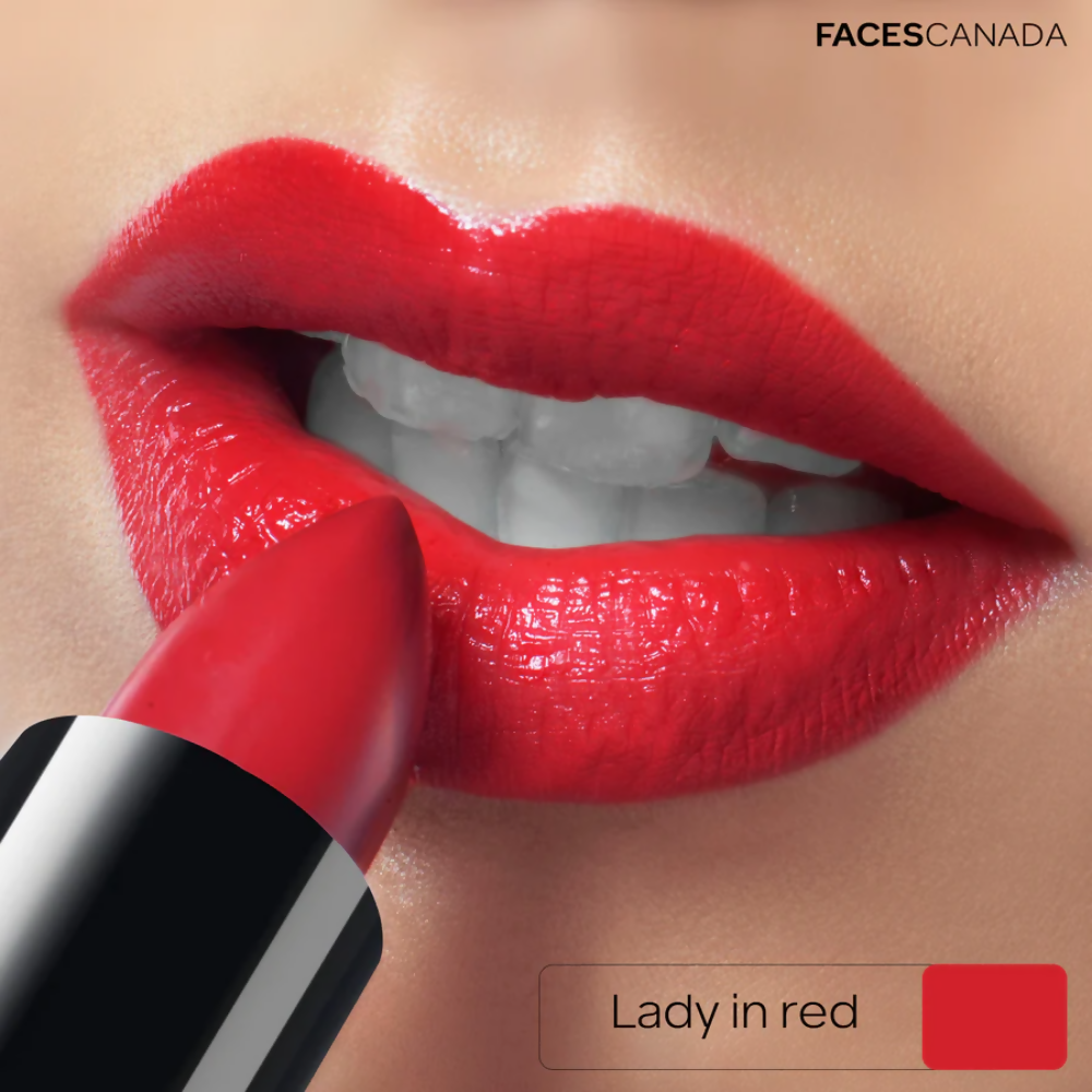 Faces Canada Creme Finish Lipstick - Lady In Red 11 - Distacart