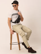 Jainish Men's Casual Cotton Solid Cargo Pants ( KGP 154 Beige ) - Distacart