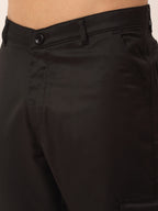 Jainish Men's Casual Cotton Solid Cargo Pants ( KGP 154 Black ) - Distacart