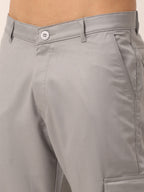Jainish Men's Casual Cotton Solid Cargo Pants ( KGP 154 Light-Grey ) - Distacart