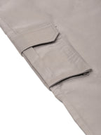 Jainish Men's Casual Cotton Solid Cargo Pants ( KGP 154 Light-Grey ) - Distacart