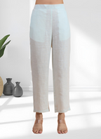 Joban Fashion Sky Blue Linen Embroidered Readymade Cord Set - Distacart
