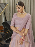 Myra Pink & Peach Multicolour Art Silk Embroidered Designer Lehenga Choli