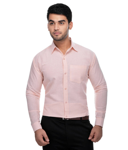 RIAG Beige Men's Full Sleeves Solid Shirt