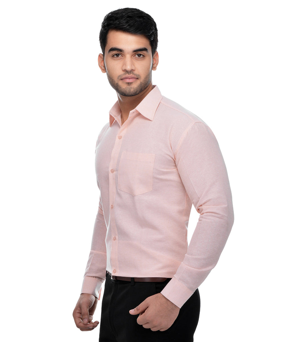 RIAG Beige Men's Full Sleeves Solid Shirt - Distacart