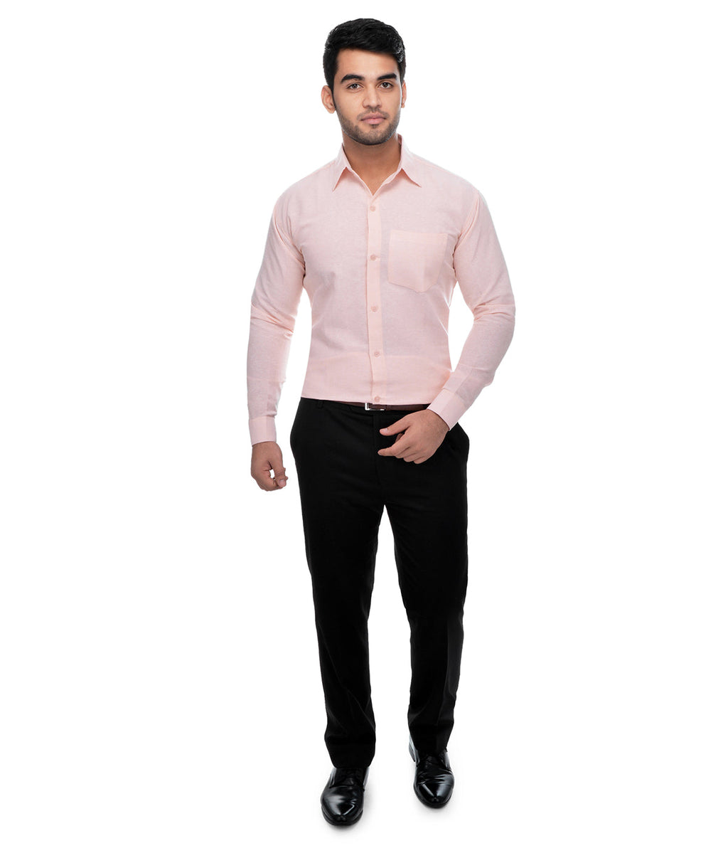 RIAG Beige Men's Full Sleeves Solid Shirt - Distacart