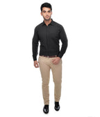 RIAG Black Men's Full Sleeves Solid Shirt - Distacart