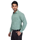 RIAG Green Men's Full Sleeves Solid Shirt - Distacart