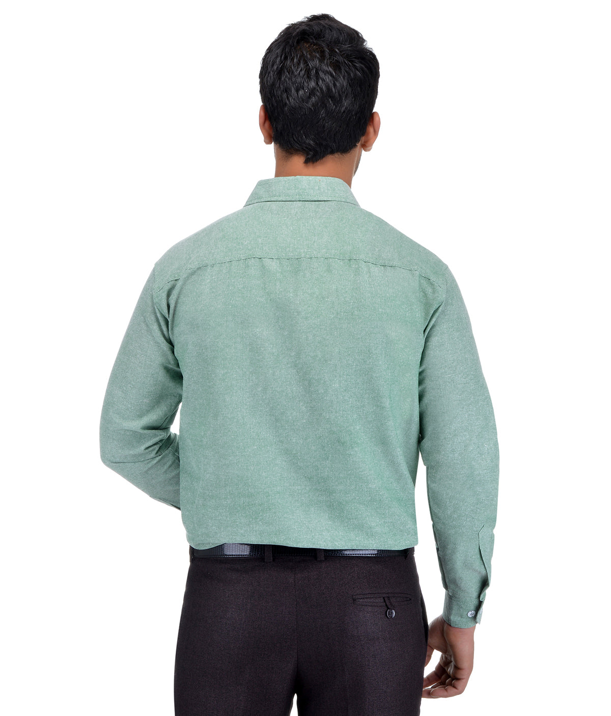 RIAG Green Men's Full Sleeves Solid Shirt - Distacart