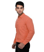 RIAG Orange Men's Full Sleeves Solid Shirt - Distacart