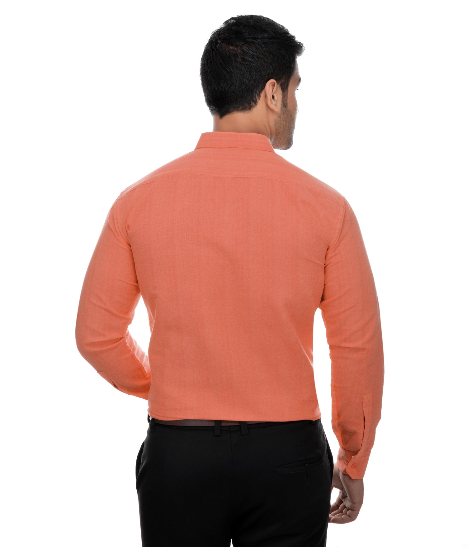 RIAG Orange Men's Full Sleeves Solid Shirt - Distacart