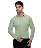 RIAG Green Men's Full Sleeves Solid Shirt - Distacart