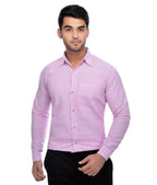 RIAG Pink Men's Full Sleeves Solid Shirt - Distacart