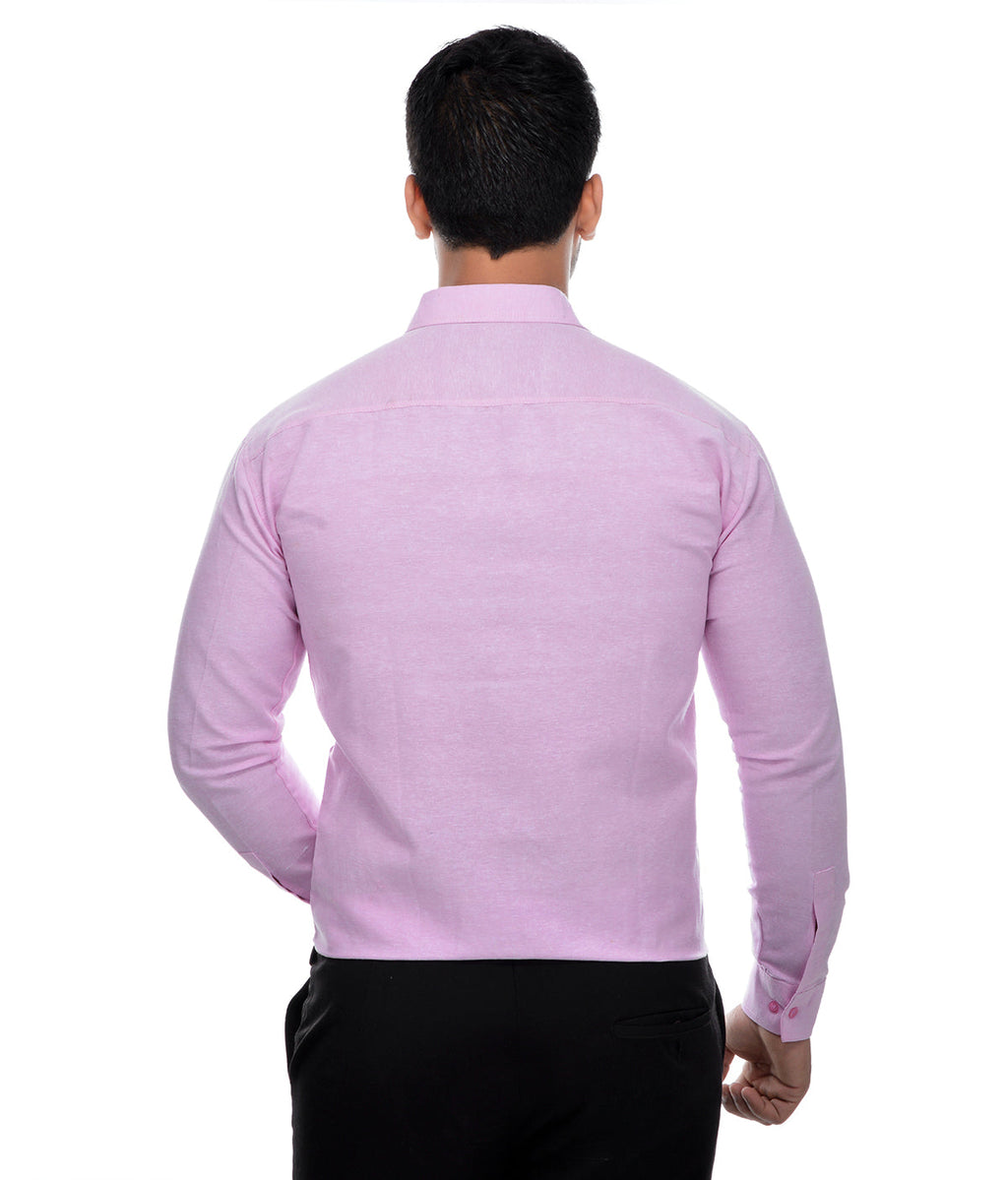 RIAG Pink Men's Full Sleeves Solid Shirt - Distacart
