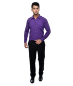RIAG Purple Men's Full Sleeves Solid Shirt - Distacart