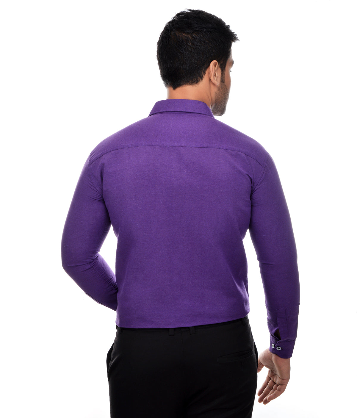 RIAG Purple Men's Full Sleeves Solid Shirt - Distacart