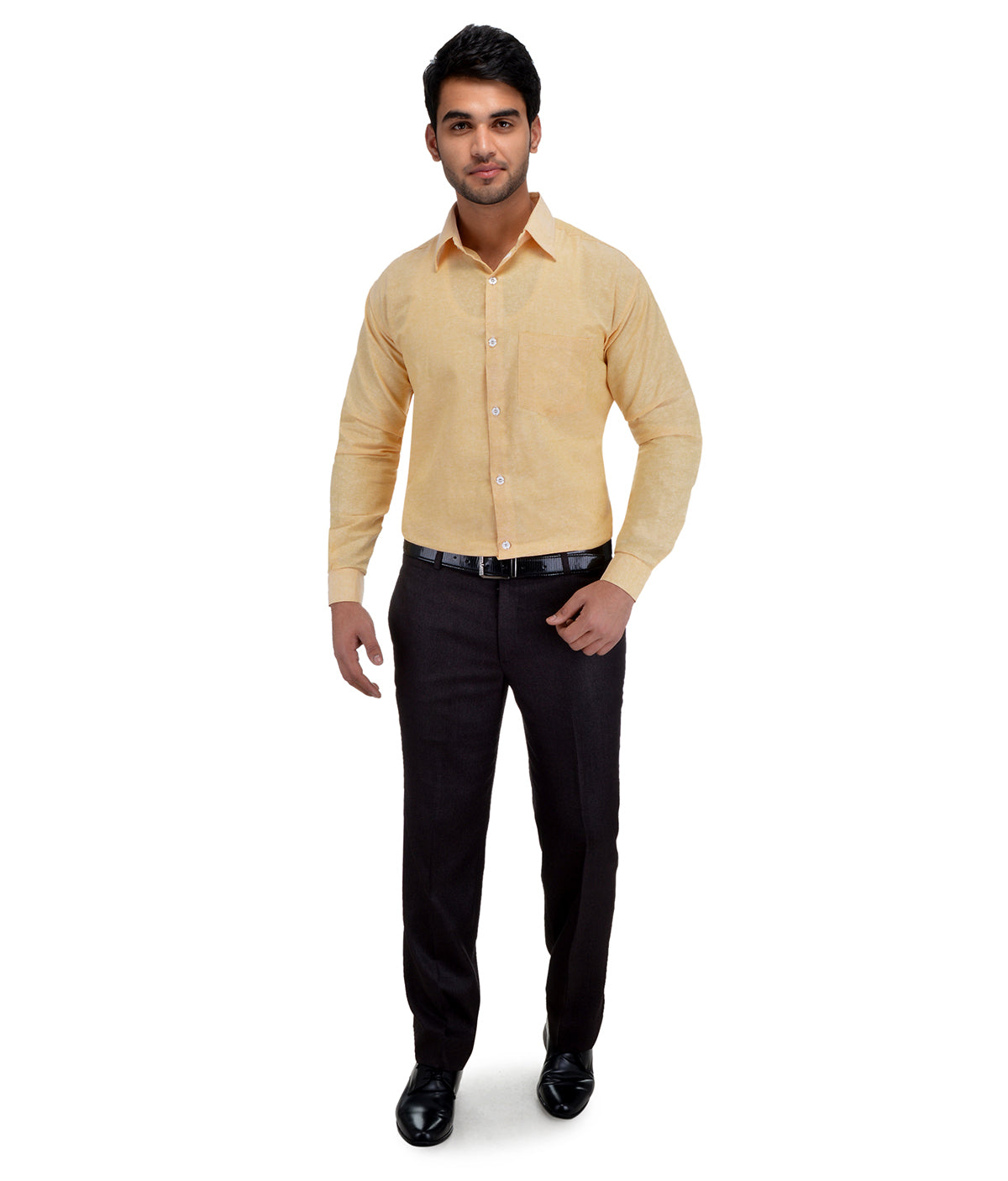 RIAG Beige Men's Full Sleeves Solid Shirt - Distacart