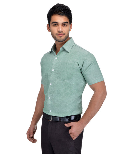 RIAG Green Men's Half Sleeves Solid Shirt