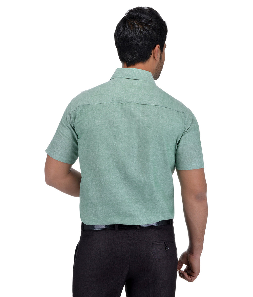 RIAG Green Men's Half Sleeves Solid Shirt - Distacart