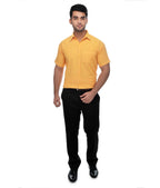 RIAG Yellow Men's Half Sleeves Solid Shirt - Distacart