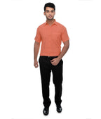 RIAG Orange Men's Half Sleeves Solid Shirt - Distacart