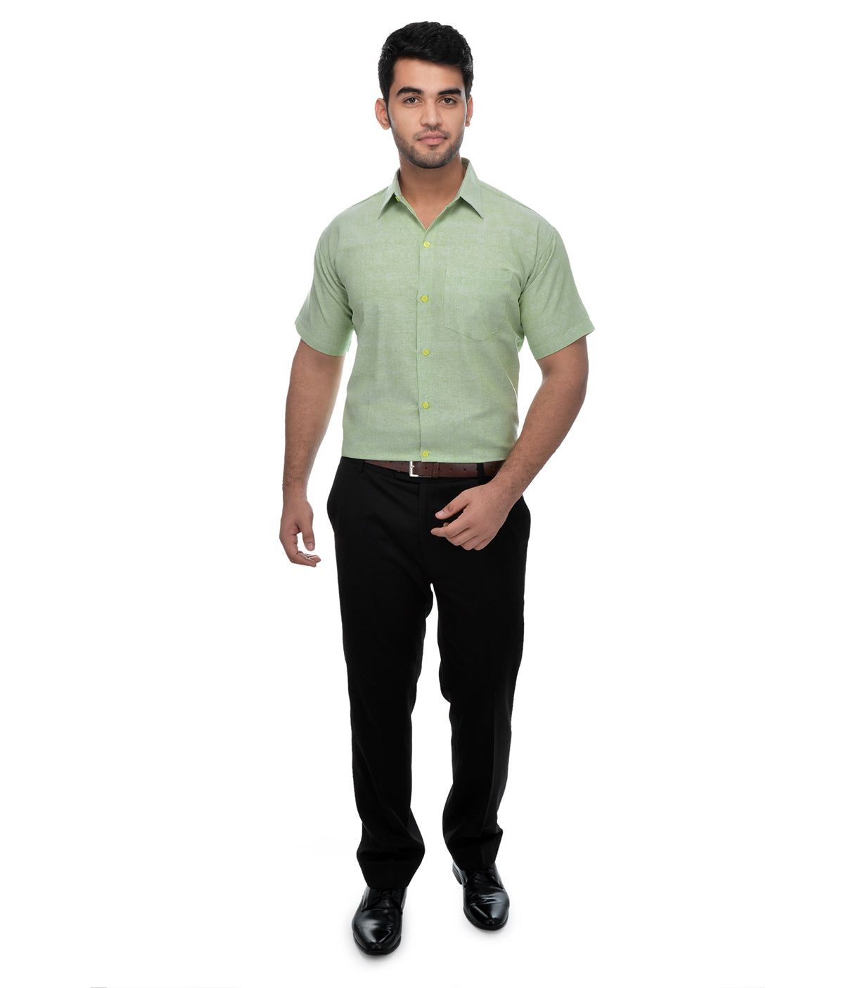 RIAG Green Men's Half Sleeves Solid Shirt - Distacart