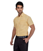 RIAG Beige Men's Half Sleeves Solid Shirt - Distacart