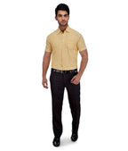 RIAG Beige Men's Half Sleeves Solid Shirt - Distacart