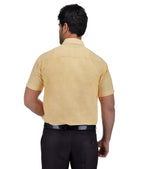 RIAG Beige Men's Half Sleeves Solid Shirt - Distacart