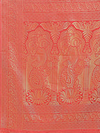 Shree Shyam Fashion Banarasi Silk Cream & Red Saree - Distacart