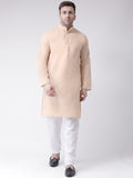 RIAG Beige Men's Ethnic Long Kurta And Pyjama Set - Distacart