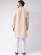 RIAG Men's Beige Cotton Long Ethnic Kurta - Distacart