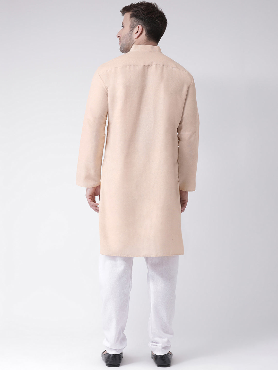 RIAG Men's Beige Cotton Long Ethnic Kurta - Distacart