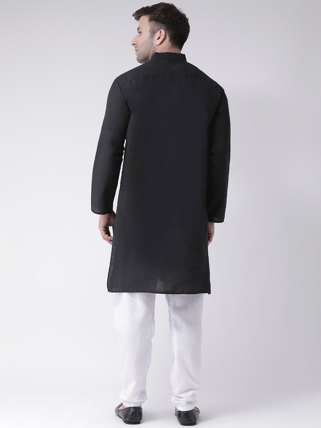 RIAG Black Men's Ethnic Long Kurta And Pyjama Set - Distacart