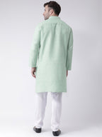 RIAG Men's Green Cotton Long Ethnic Kurta - Distacart