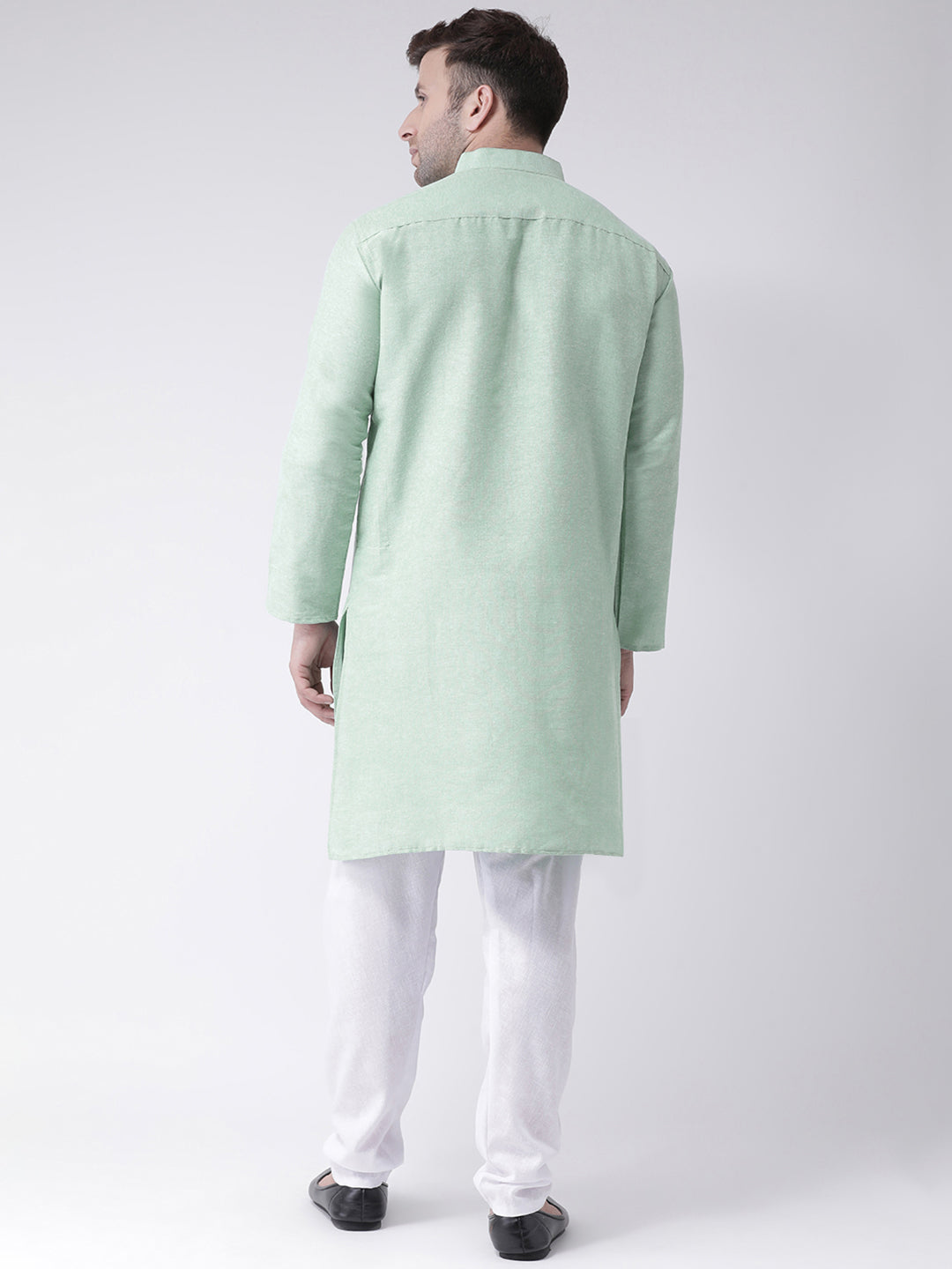 RIAG Men's Green Cotton Long Ethnic Kurta - Distacart