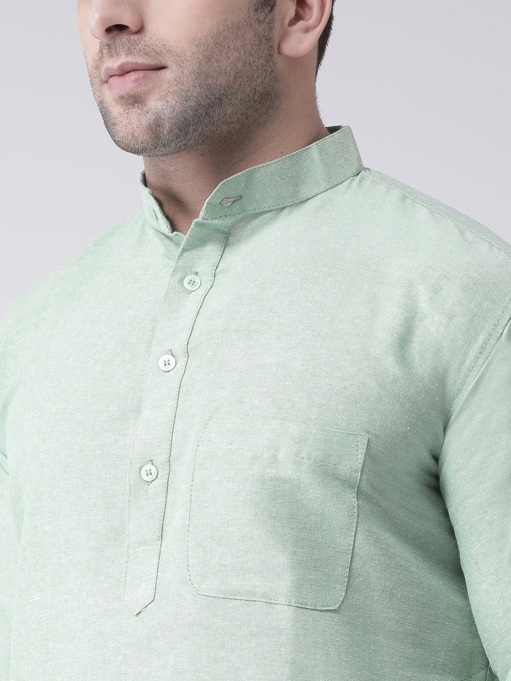 RIAG Men's Green Cotton Long Ethnic Kurta - Distacart