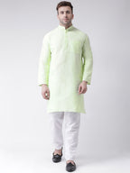 RIAG Men's Green Cotton Long Ethnic Kurta - Distacart