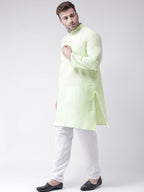 RIAG Green Men's Ethnic Long Kurta And Pyjama Set - Distacart