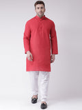 RIAG Men's Red Cotton Long Ethnic Kurta - Distacart