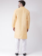 RIAG Men's Beige Cotton Long Ethnic Kurta - Distacart
