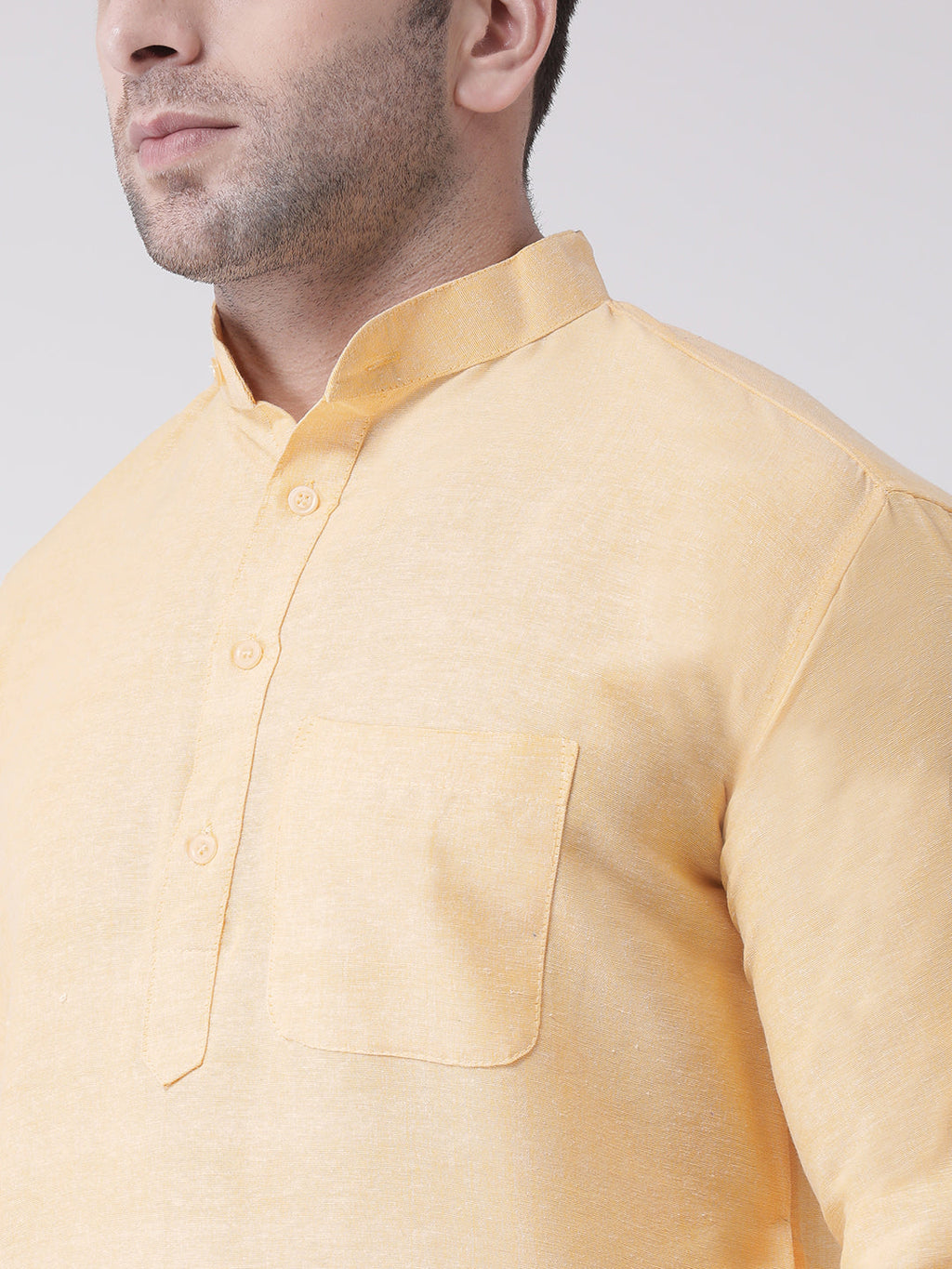 RIAG Men's Beige Cotton Long Ethnic Kurta - Distacart