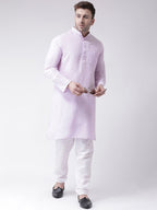 RIAG Men's Purple Cotton Long Ethnic Kurta - Distacart