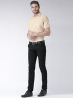 RIAG Beige Men's Half Sleeves Solid Shirt - Distacart
