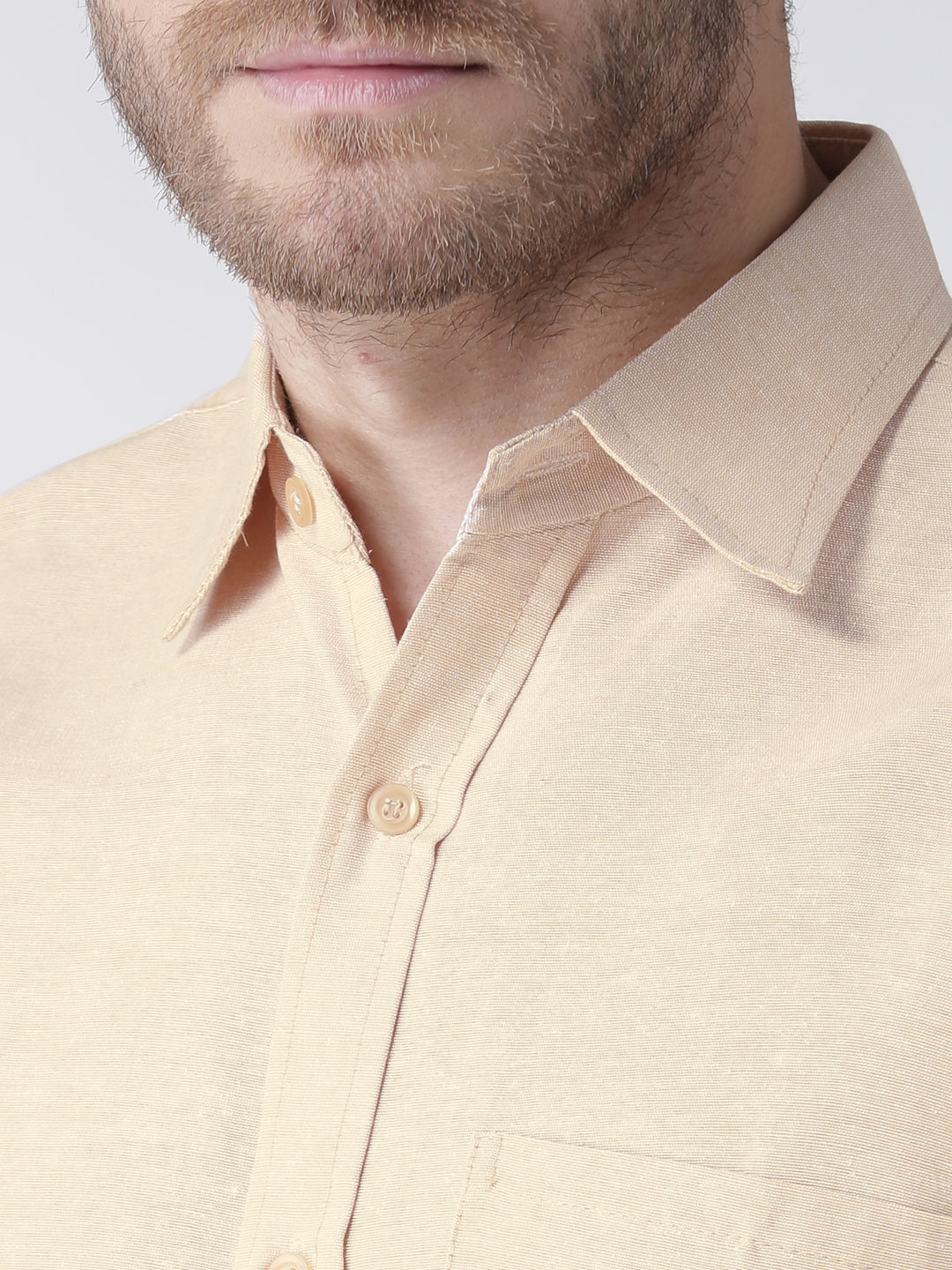 RIAG Beige Men's Half Sleeves Solid Shirt - Distacart