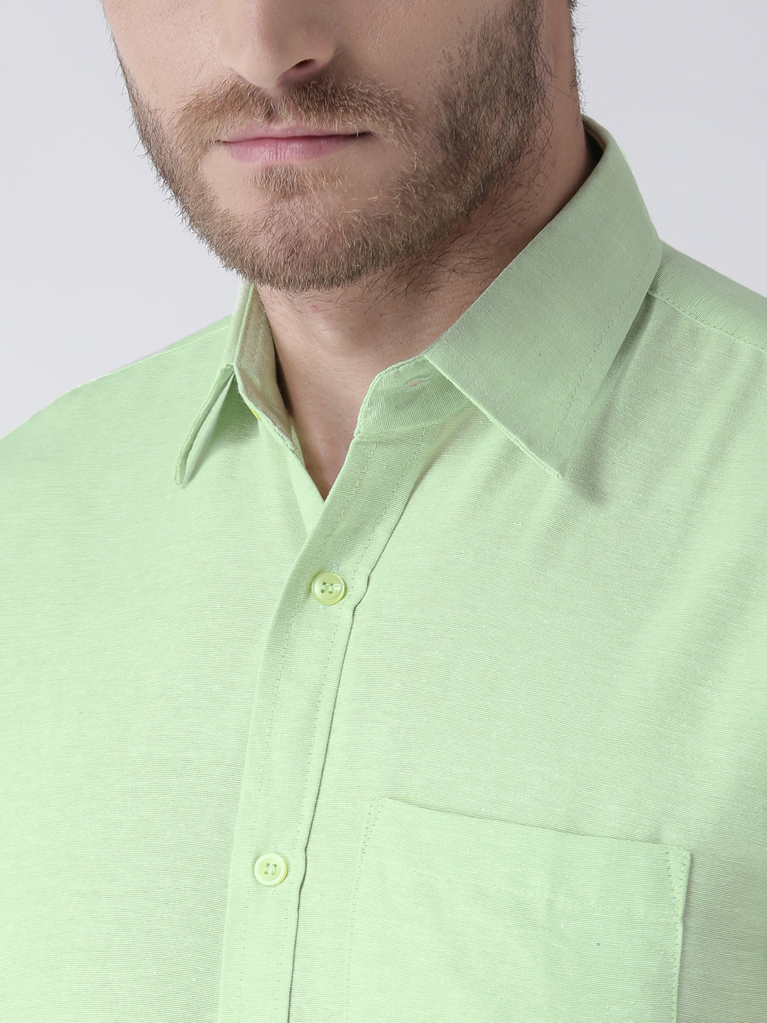 RIAG Green Men's Half Sleeves Solid Shirt - Distacart