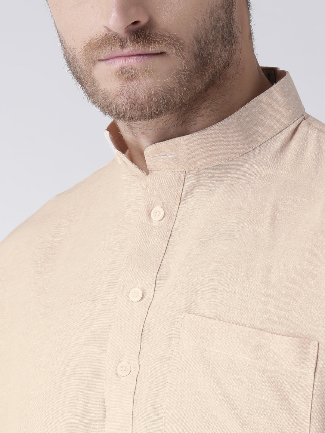 RIAG Men's Beige Cotton Short Ethnic Kurta - Distacart